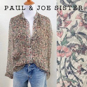 Paul & Joe Sister Floral Print Pleated Blouse 2